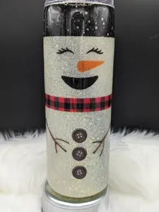 Glitter Snowman Tumbler