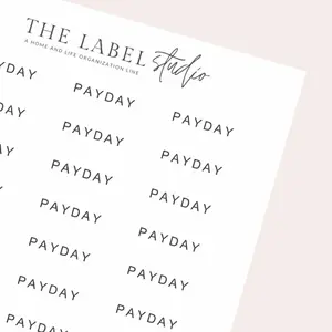 Payday Script A | Aesthetic Planner Sticker Sheet