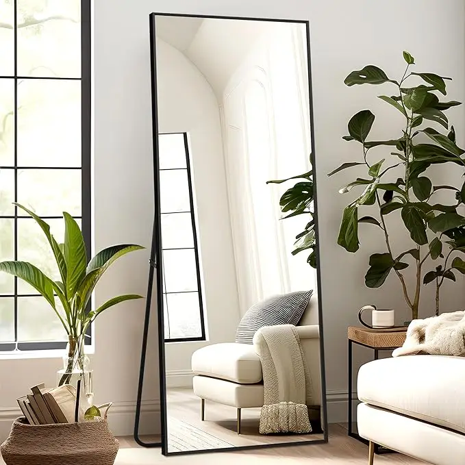 21 in. W x64 in. H Rectangular Full Length Mirror Home DecorFull Length Mirror Standing Hanging or Leaning Against Wall, Large, Rectangle, Bedroom Wa