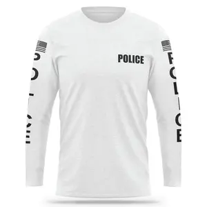 [POLICE] Cotton Blend Long Sleeve  [WHT/BLK]