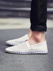 Men's Fashionable Hollow Out Design Slip on Loafers, Casual Comfortable Breathable Flat Shoes for Daily Wear, Lightweight Breathable Shoes for All Seasons