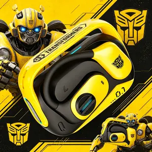 TRANSFORMERS TF-T77 Bluetooth Open-Ear Travel Earbuds TWS BT Headphones Wireless sport Open Ear-hooks Non-in-ear Comfortable Wear Smart Voice Assistant Headset with ENC Buds for Gaming and Gym Use earphones, Audio
