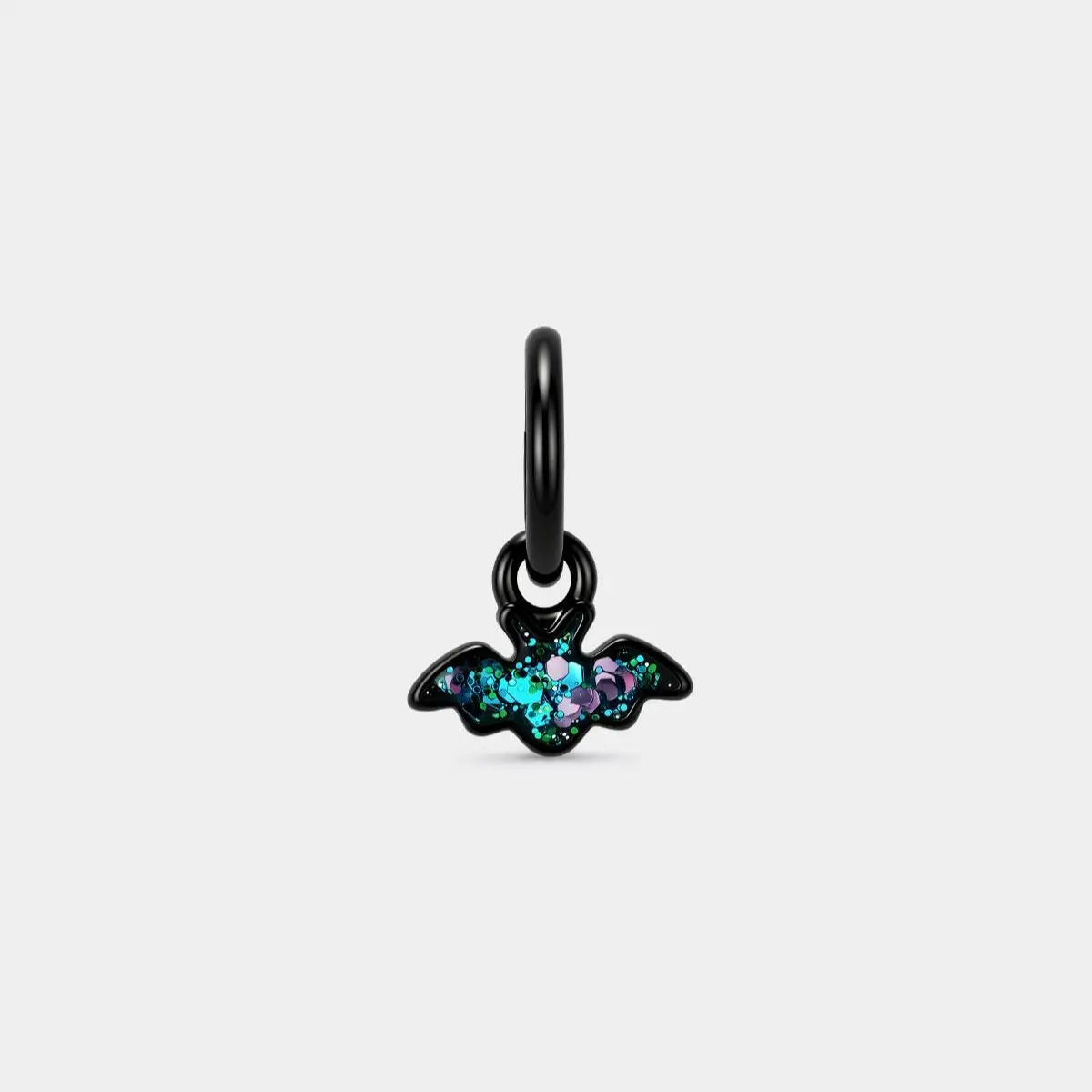 OUFER 16G 6mm Glitter Bat Hinged Segment Rook Piercing Jewelry Helix Ring