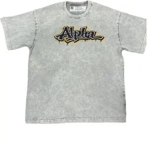 Medium Grey stonewash Alpha shirt Menswear Crewneck