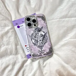 Compatible With iPhone17, 16promax,16 15pro 14PLUS 13 12Pro 11 Pro Max.Retro European Cupid Angel Phone Case.iphone 15 promax case/13 cases