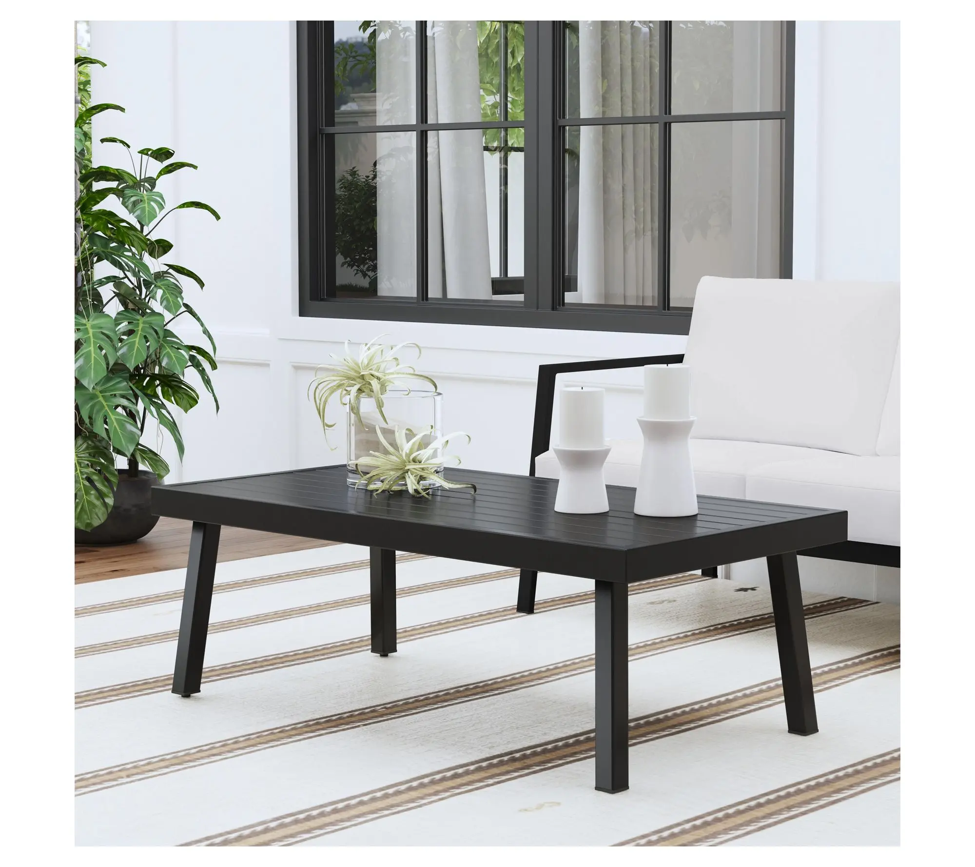 Linon Home Holland Aluminum Coffee Table