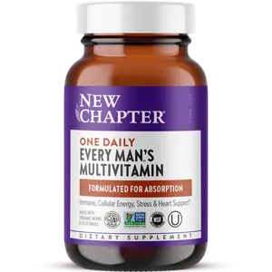 New Chapter Every Man's One Daily Multivitamin + Immune, Stress, Heart & Energy Support with Fermented Nutrients - 30ct New Chapter Every Man's One Daily Multivitamin + Immune, Stress, Heart & Energy Support with Fermented Nutrients - 30ct