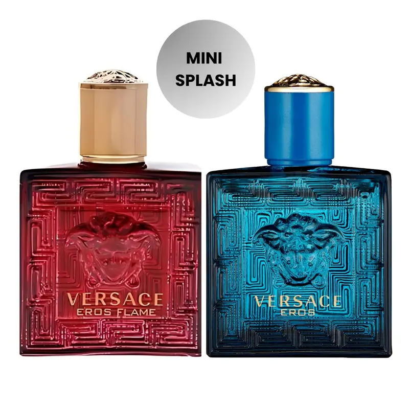 [2 PACK] Versace Mini Splash Colognes for Men (0.17 oz / 5 ml each)