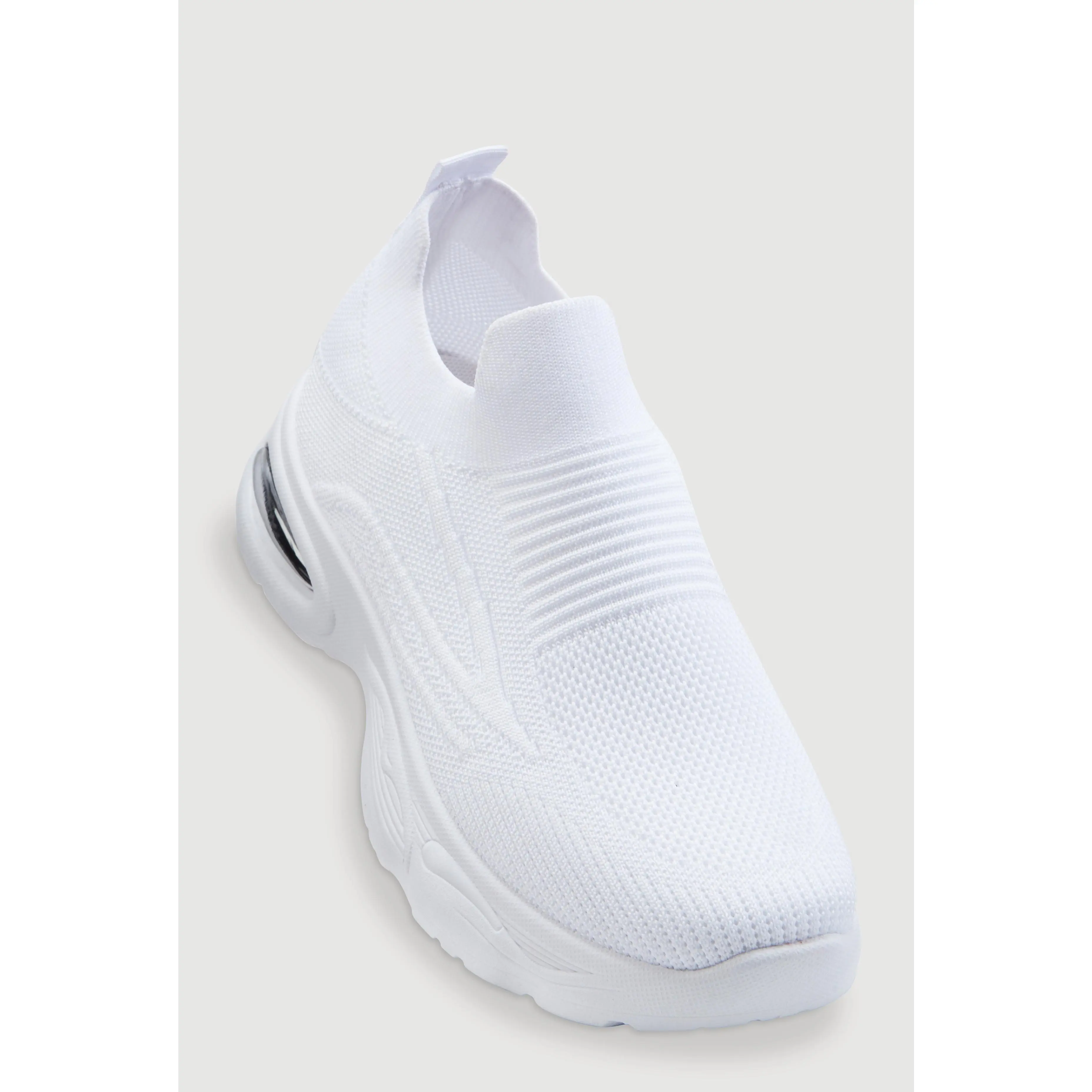 Textured Knit Slip On Sneakers