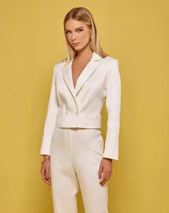 Blazer Cropped Jacquard