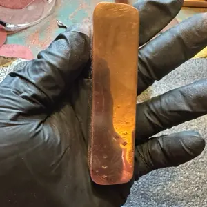 Premium Quality Copper Hand-Poured Ingot Bars, ~16+ oz Stamped