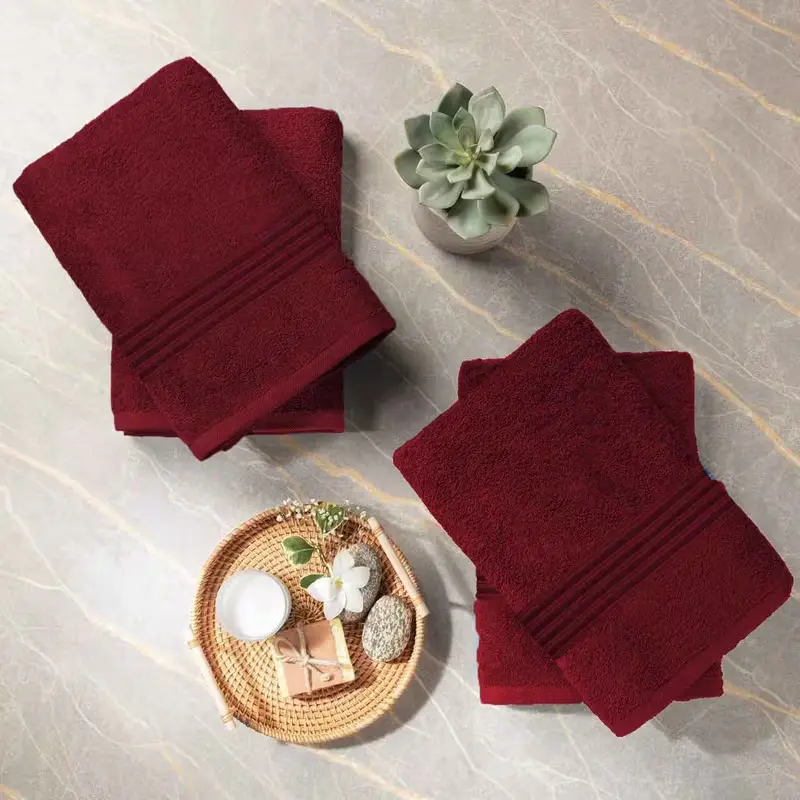 4-Piece Luxury Bath Towel Set (27x54 in) | 100% Cotton, Ultra-Soft, Absorbent, Water-Absorbent, Plain Solid, Unisex, Bright Cozy Vibe, Spa & Home Quality for Bathroom Use