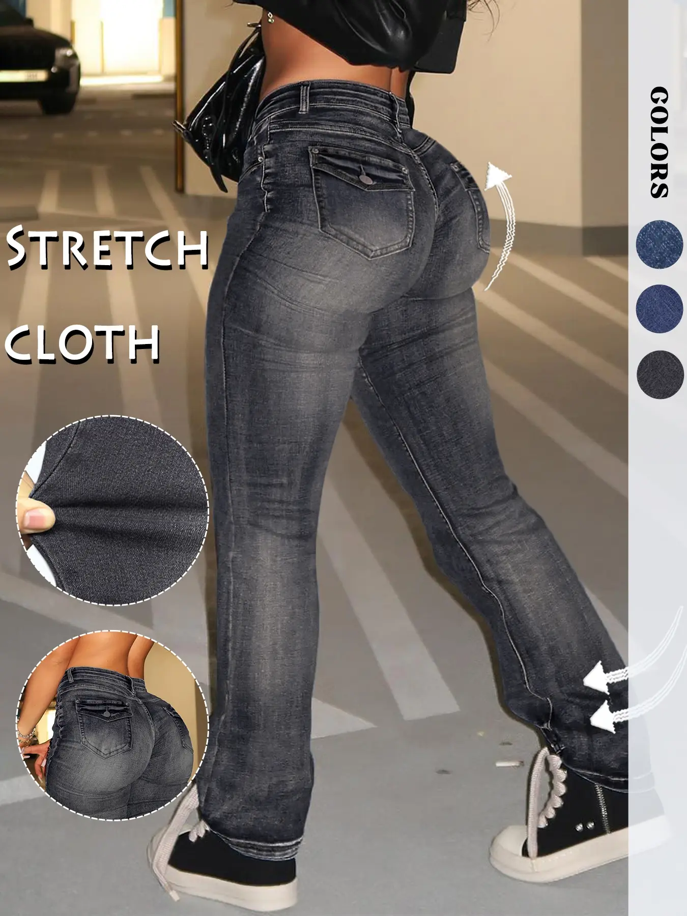 Y2K button fly flared Leg Woven Denim jeans, casual, comfortable and Fit jeans, suitable for everyday wear, women's bottoms for all seasons, Pants, vintage jeans, street style, simple style, women's jeans