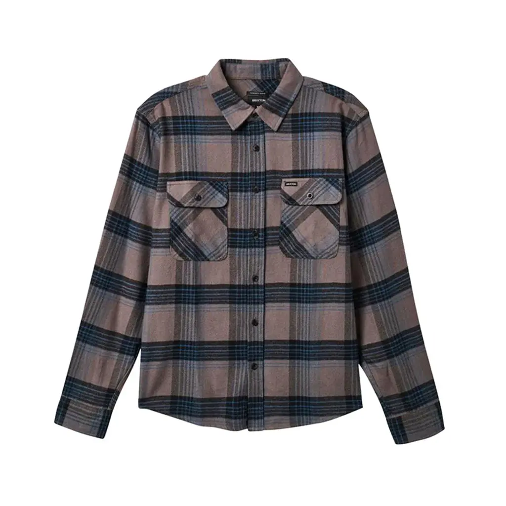 Bowery Flannel Black/Ocean Blue