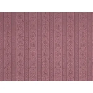 Dollhouse Wallpaper Dark Mauve x3 Sheets "Sheraton Rose" 1:12 Scale Miniature