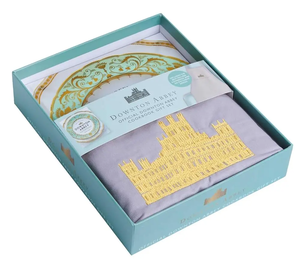 Official Downton Abbey Crawley Household Cookbook Gift Set Edition - Includes 1 Cookbook, 100% Cotton Downton Abbey Giftable Apron - For Cooking Enthusiasts With Dinner Ideas