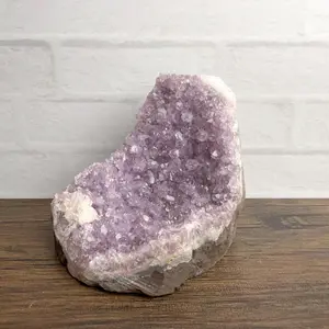 Amethyst Cut Base Geode Cluster Crystal Display 1.2lb #56