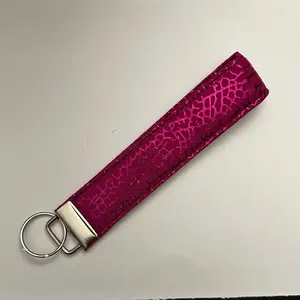 Pink foiled Dragonfly Wing key fob