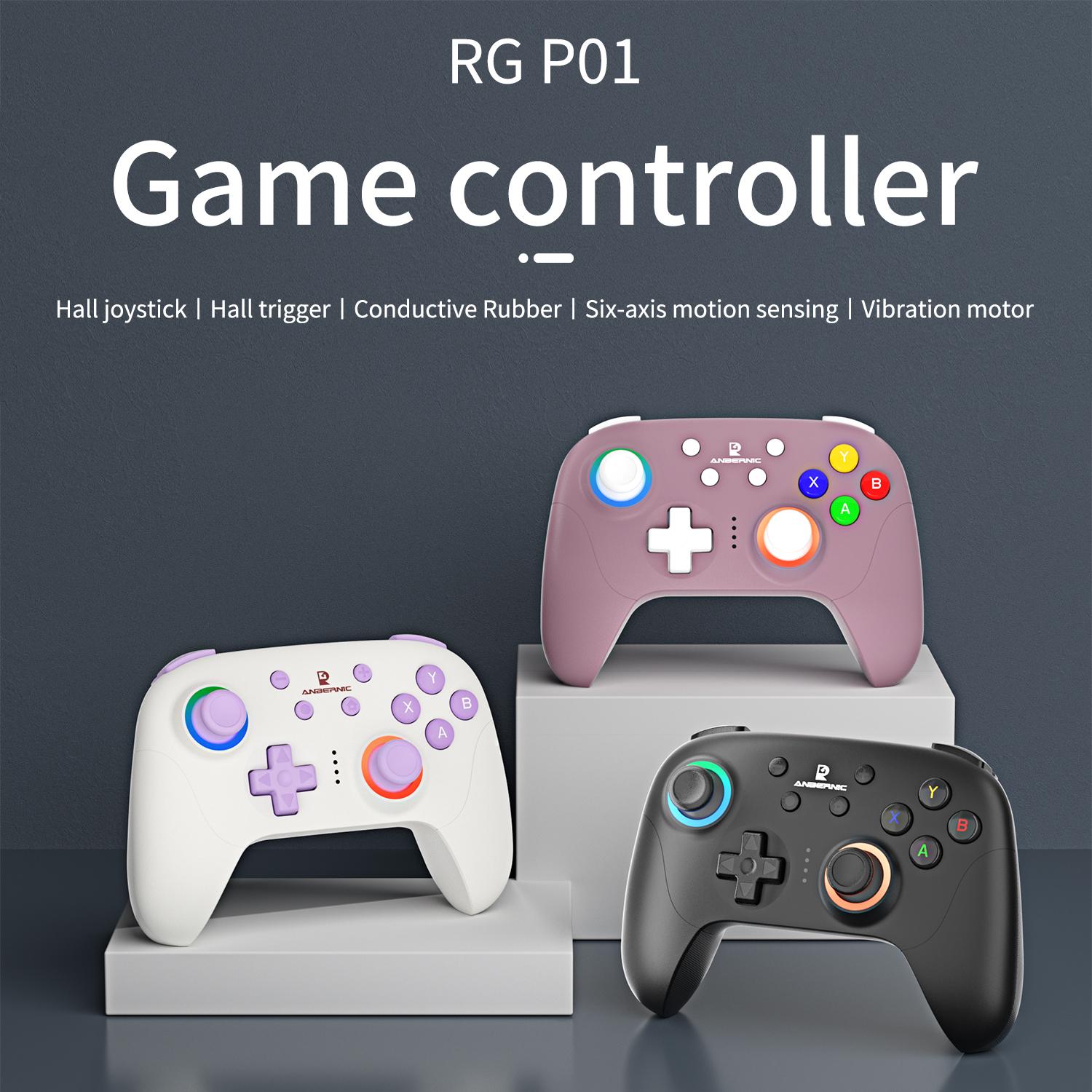 ANBERNIC RG P01 Game Controller Compatible For PC Steam Switch Android IOS Connection Methods Bluetooth 5.3/Wired/2.4G Wireless Game Console Accessories Give high-end gifts Smartphone