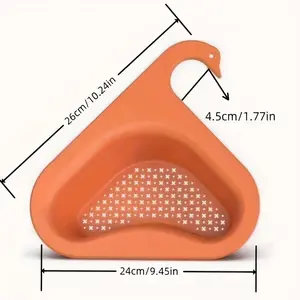 1pc Swan Modelling Random Color Draining Basket Wet And Dry Separation Sink Kitchen Special Waste Filter Basket Hanging Washing Vegetables Draining Filter Shelf