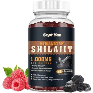NEW 2026* Shilajit Gummies 1000mg - Shilajit Pure Himalayan Organic for Men & Women 85+ Trace Minerals Shilajit Resin with Ashwagandha, Maca, Black Seed Oil - Energy, Brain, Immunity, Sugar Free Raspberry 60ct