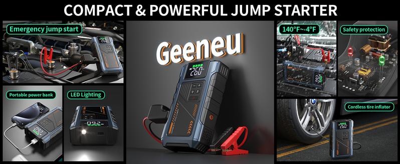 Car Battery Charger Jump Starter with Air Compressor, 3000A Jumper Box for Car Battery Portable Booster Jump Pack, 12V Jumpstart Combo 150PSI Car Tire Inflator Air Pump(Up to 8.0L Gas/6.5L Diesel) Vehicle Car Battery Charger Jump Starter with Air Compressor, 3000A Jumper Box for Car Battery Portable Booster Jump Pack, 12V Jumpstart Combo 150PSI Car Tire Inflator Air Pump(Up to 8.0L Gas/6.5L Diesel) Vehicle