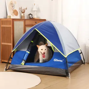 Portable Dog Tent with Cozy Bed - Ultimate Pet Retreat: Spacious & Waterproof Pet House for Indoor & Outdoor Use, Easy Setup, Durable and Ventilated Shelter for Medium to Large Pets | All-Season Carrier