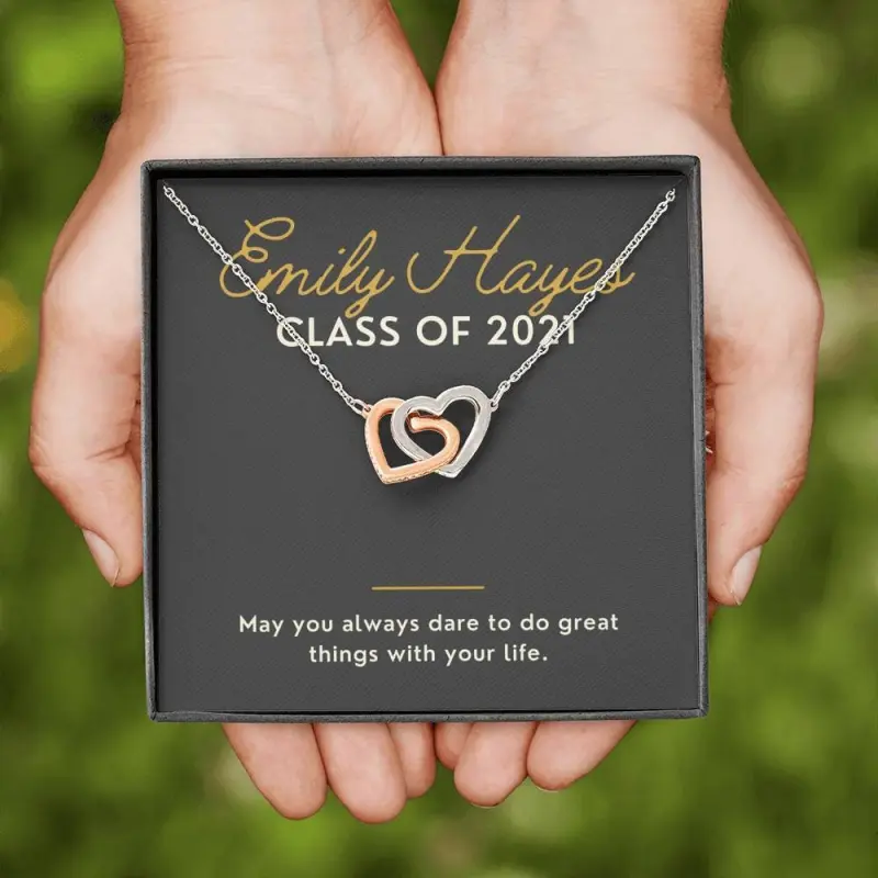 Class of 2021 Wish Necklace friendship Necklace senior Necklace wish tie Necklace graduation charm Necklace graduation gifts for grads