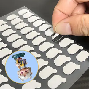 500 count Clear Sticky Dots, Sticky Tack 0.31''x0.51'' Removable Mounting Putty,  Poster Putty Glue Balloon Dots Double Sided, Museum Putty Adhesive for Crafts Festival Party Decorations