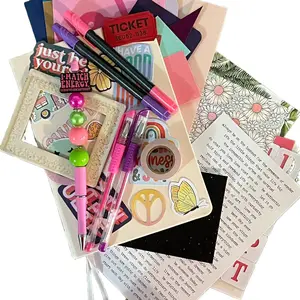 Journal Like A Boss - Junk Journal Starter Kit with Blank Journal Pens Markers Die Cuts Washi Tape for Creative Writing & Artistic Expression