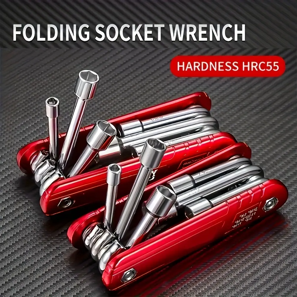 6pcs Stainless Steel Hex Socket Wrench Set, Compact Socket Combination Tool for Home Repairs, On-the-Go Fixes summerwins,summerwins