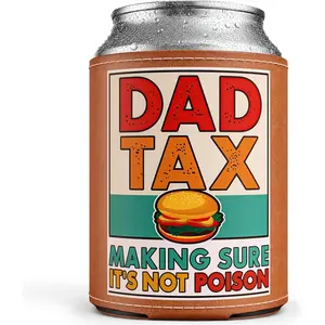 Father's Day Gift for Dad from Daughter Son - 12Oz Insulated Can Cooler Keeps Cold No Wet Hands, Dad Birthday Gifts Slim Can Koozie for Beer Soda, Papa Gifts for Father's Day Retirement