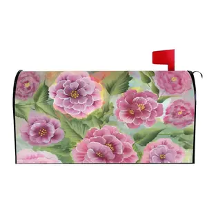 Mailbox Covers and Wraps Cottage Roses Oxford Cloth Magnetic Cover
