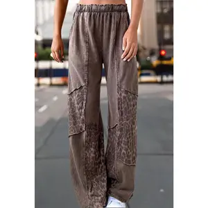 Leopard Patchwork Pants