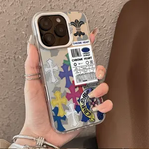 Colorful Crosses Vintage Tag Phone cases for iPhone 17 AIR 17 PRO 16 PRO 15  PRO MAX  14 PLUS 13 PRO 12 11 PRO XS MAX X XR Plus  series(anti-drop hard shell) shockproof mobilephone protective cover
