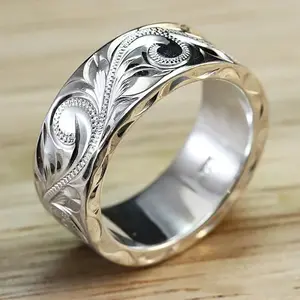 simple relief vine lady ring, fashion ring travel commemorative hand jewelry
