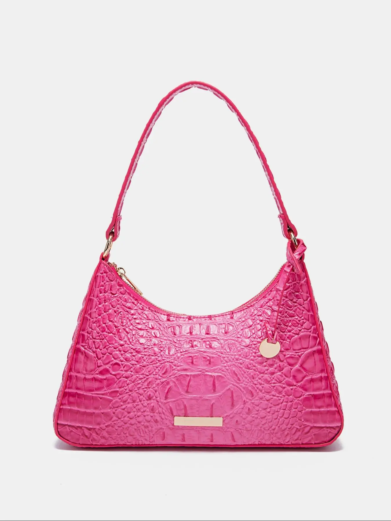 Women's Vintage Crocodile Embossed Shoulder Bag, Unique Bags, Shoulder Purse, 2024 Summer Trendy Versatile High-quality Girl Fashion Underarm Bag, for
