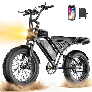Pikabike Electric Bike for Adults 1500W Peak Motor 36MPH 65 Miles Range 48V 20AH Battery 20"×4.0" Fat Tires Full Suspension NFC Password Unlock