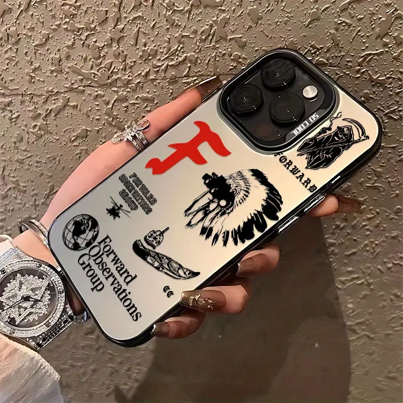Forward Observation Group Shockproof TPU-Plastic Anti-Drop Phone Cover for iPhone 16 Plus, 16/15/14/13/12/11 Pro Max, X, XR, XS Max, 8/7 Plus - Matte Back Mobile Phone & Cellphone Protector