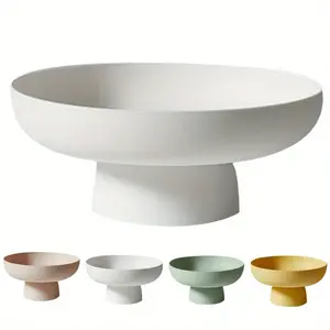1pc Round Drain Fruit Basket, Modern Style Fruit Dish for Kitchen Counter