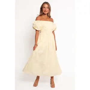 Clo Puff Sleeve Dress - Yellow