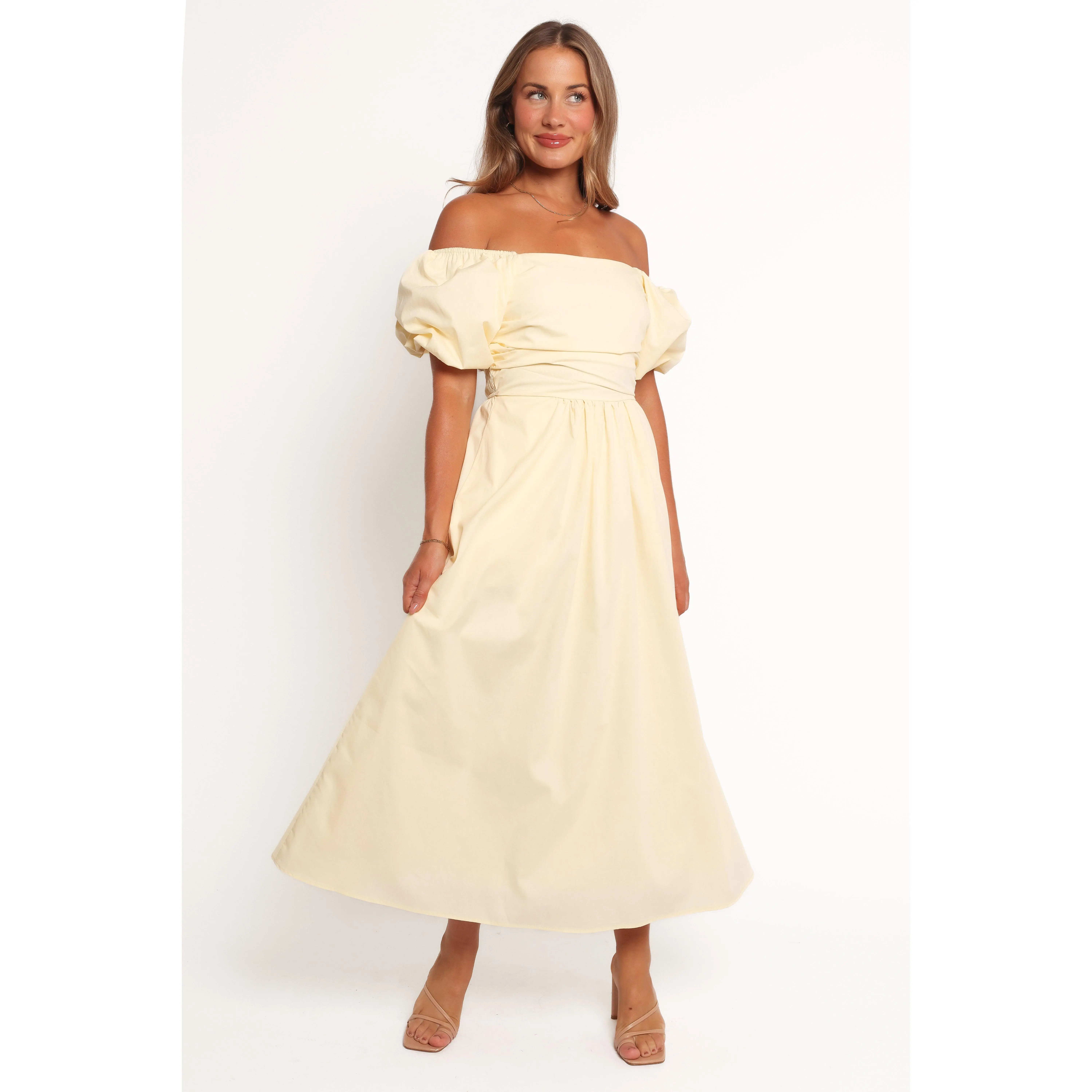 Clo Puff Sleeve Dress - Yellow