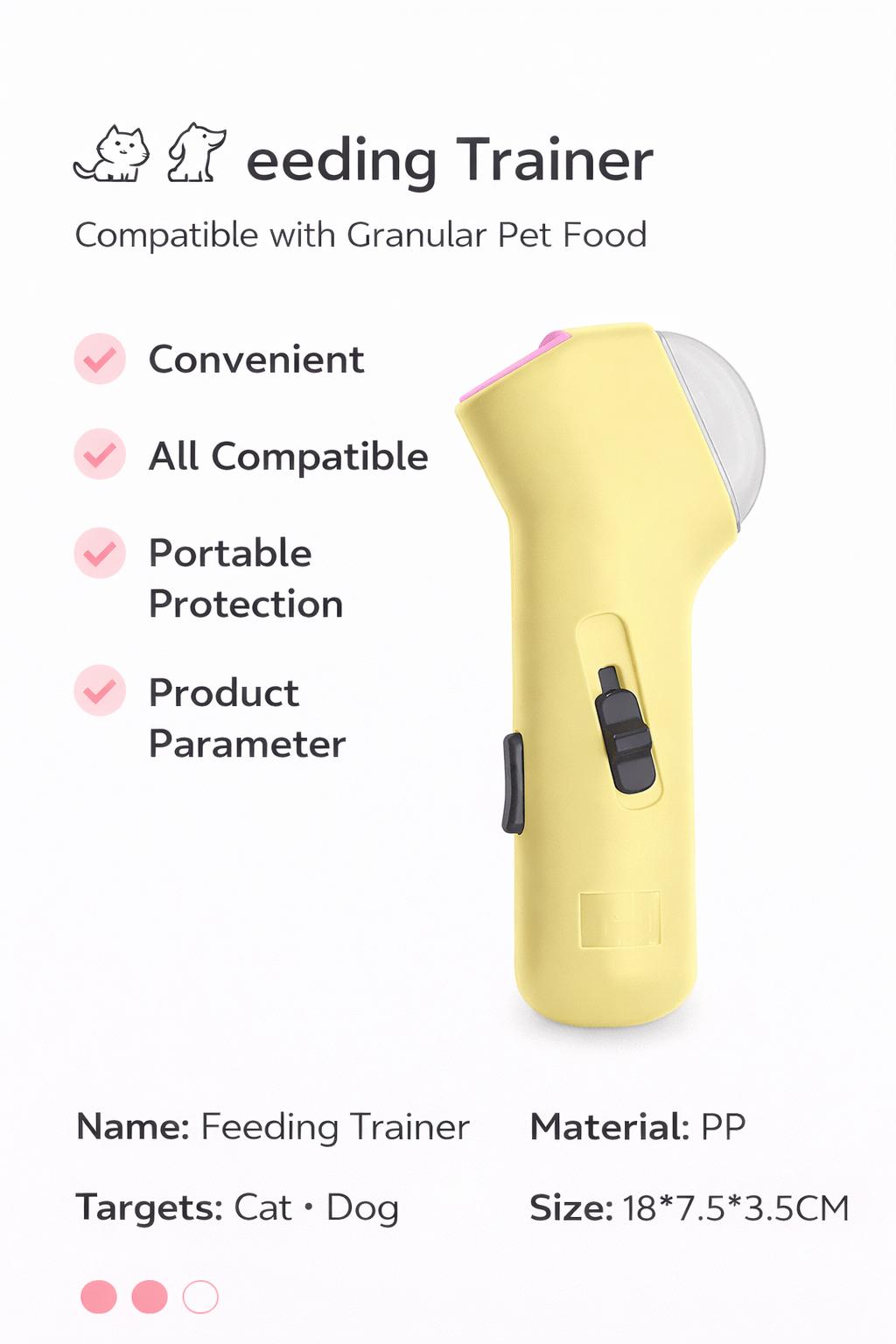 Interactive Pet Treat Launcher – Handheld Press-to-Launch Snack Shooter Toy for  small big Dogs & adult cat  , Fun Training & Enrichment Play, cat snacktime