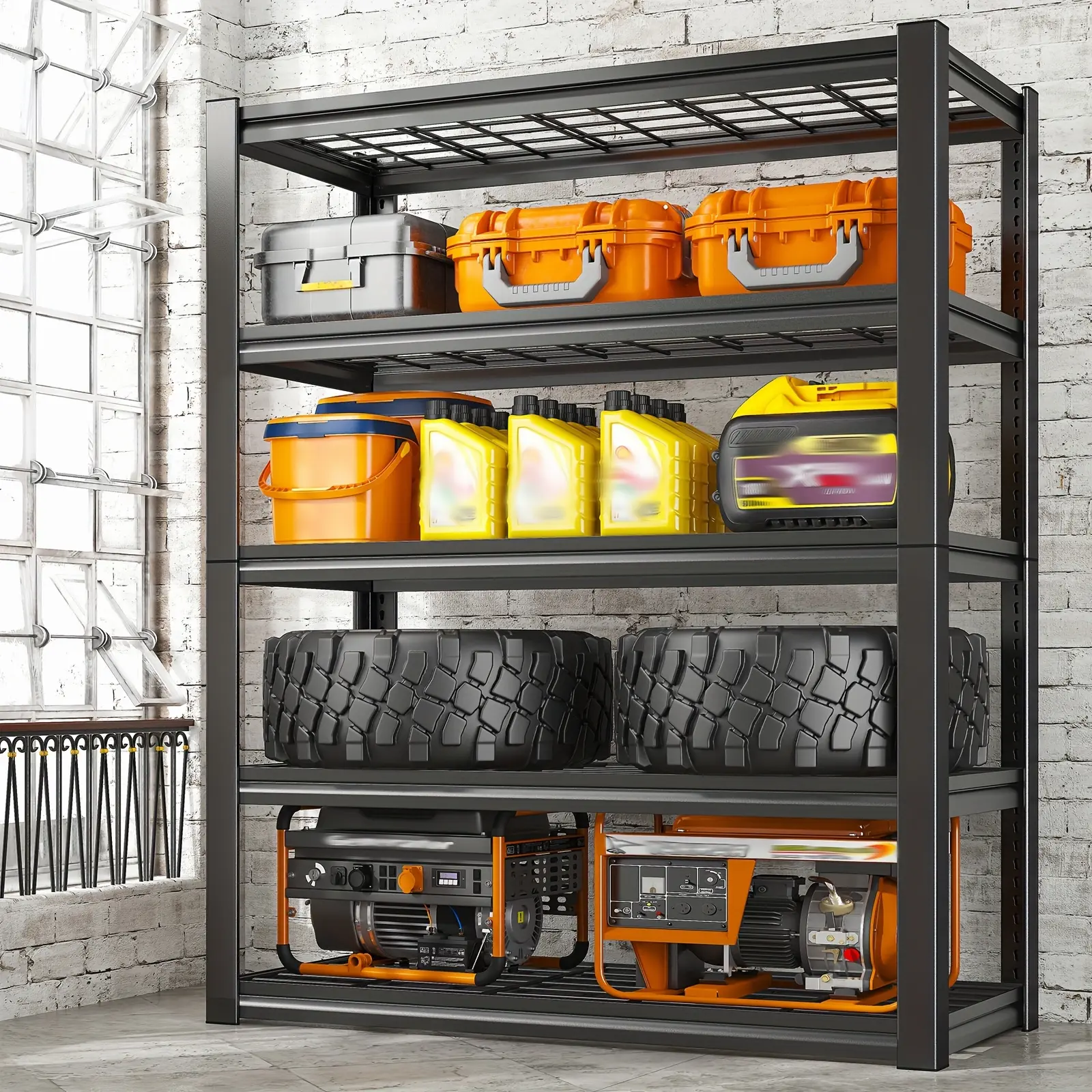 Double Mesh Shelf - Furniture Storage Shelf, Utility Shelves