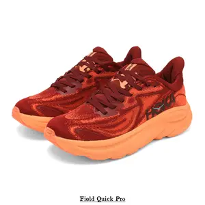 Earth-Tone High-Volume Runners: Dual-Layer Body (Terracotta/Iron-Oxide), Laser-Sealed Seams, Textured Arch Support, Basalt-Textured Sole with Heel Embossing