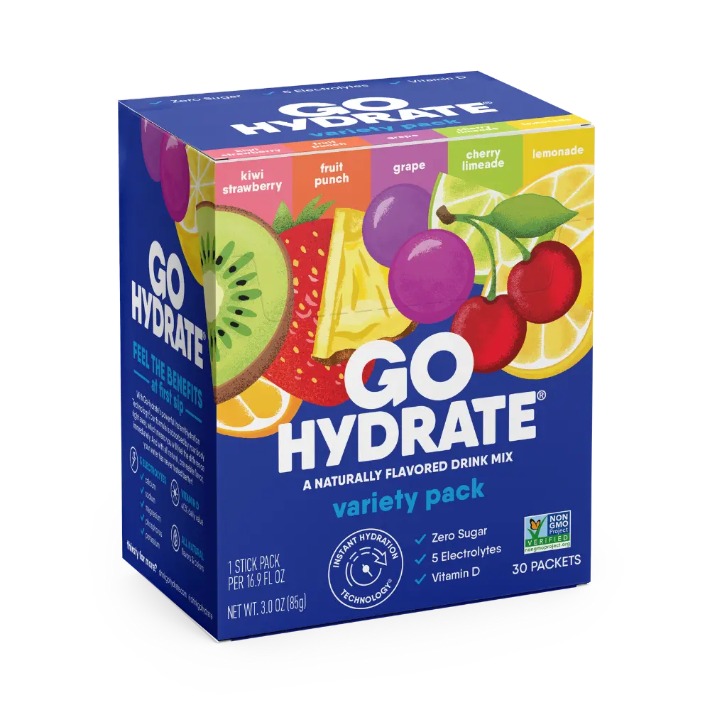 GoHydrate Electrolyte Drink Powder - Variety Pack (30 Count)