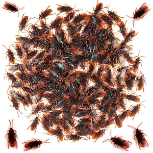 200PCS Fake Roaches Toys Set, Realistic Fake Cockroaches Great Way to Play a Prank, Faux Cockroaches for Halloween Prank Toy, Kids Trick Joke Toys Adult Fool's Day Prank Gifts Party Favors