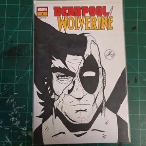 Deadpool / Wolverine 1 Sketch Cover by Joshua Reilly