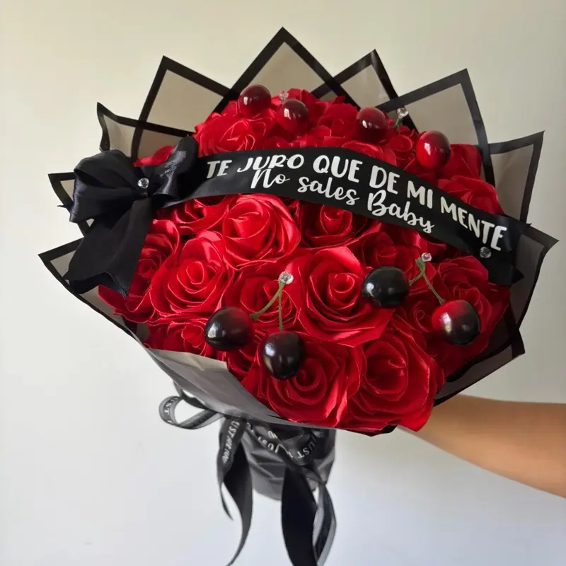 Luxury Cherry Red Eternal Rose Bouquet Luxury Cherry Red Eternal Rose Bouquet