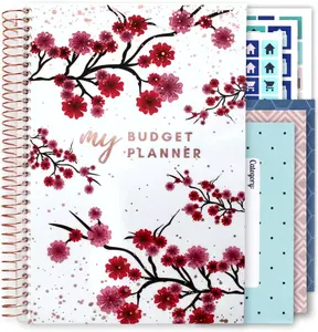 Budget Planner (12 Months Undated) with Cash Envelopes 250+ Budgeting Stickers & Sticker Tabs - Monthly Financial Planner - Expense Tracker - Busy Bee Planners